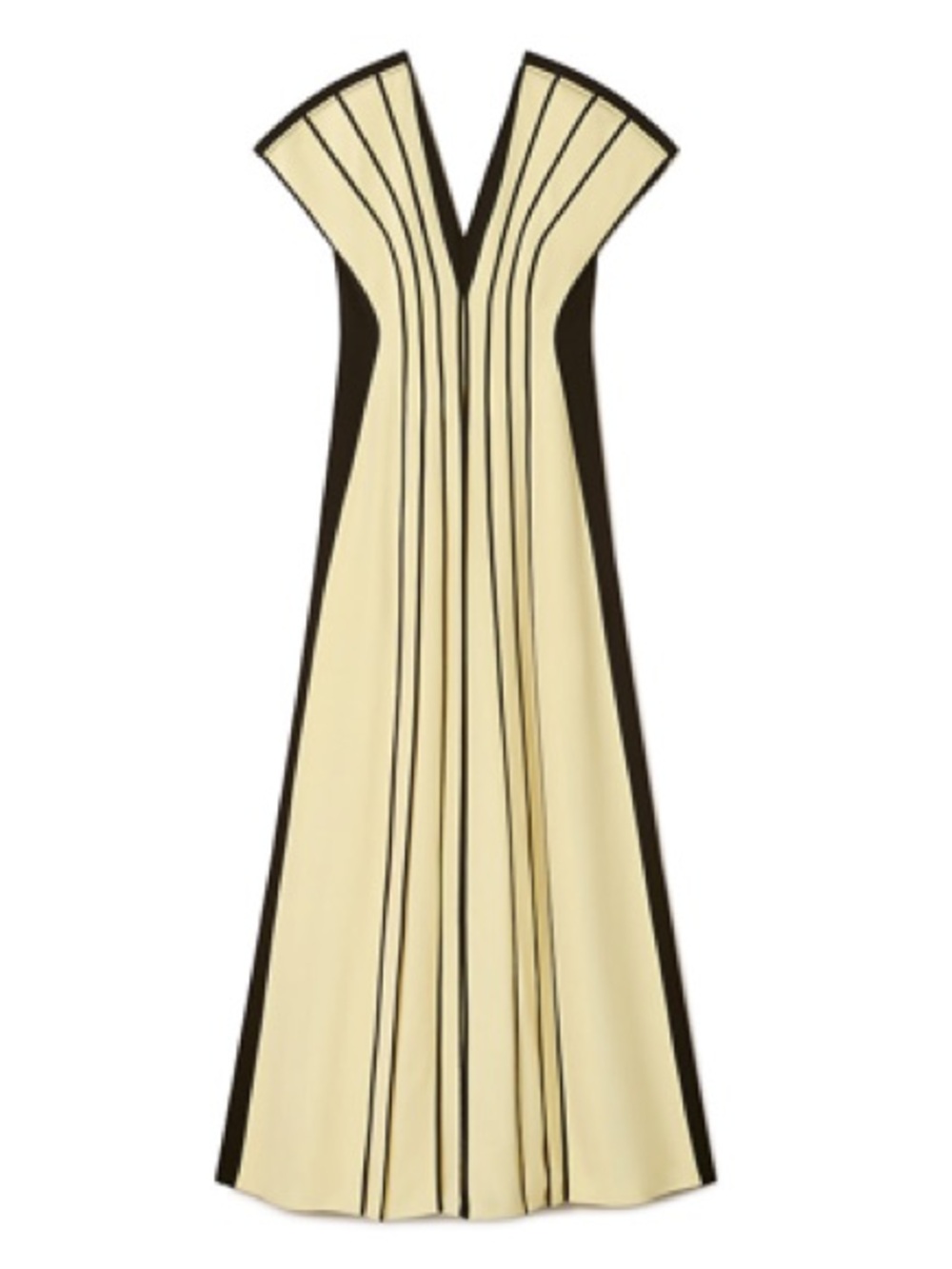 Tory Burch Crepe Long Dress In Vanilla Custard $2,498 4 - Picture 4 of 13